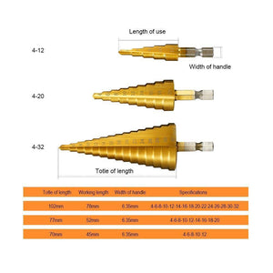 3pc HSS Steel Step Drill Set